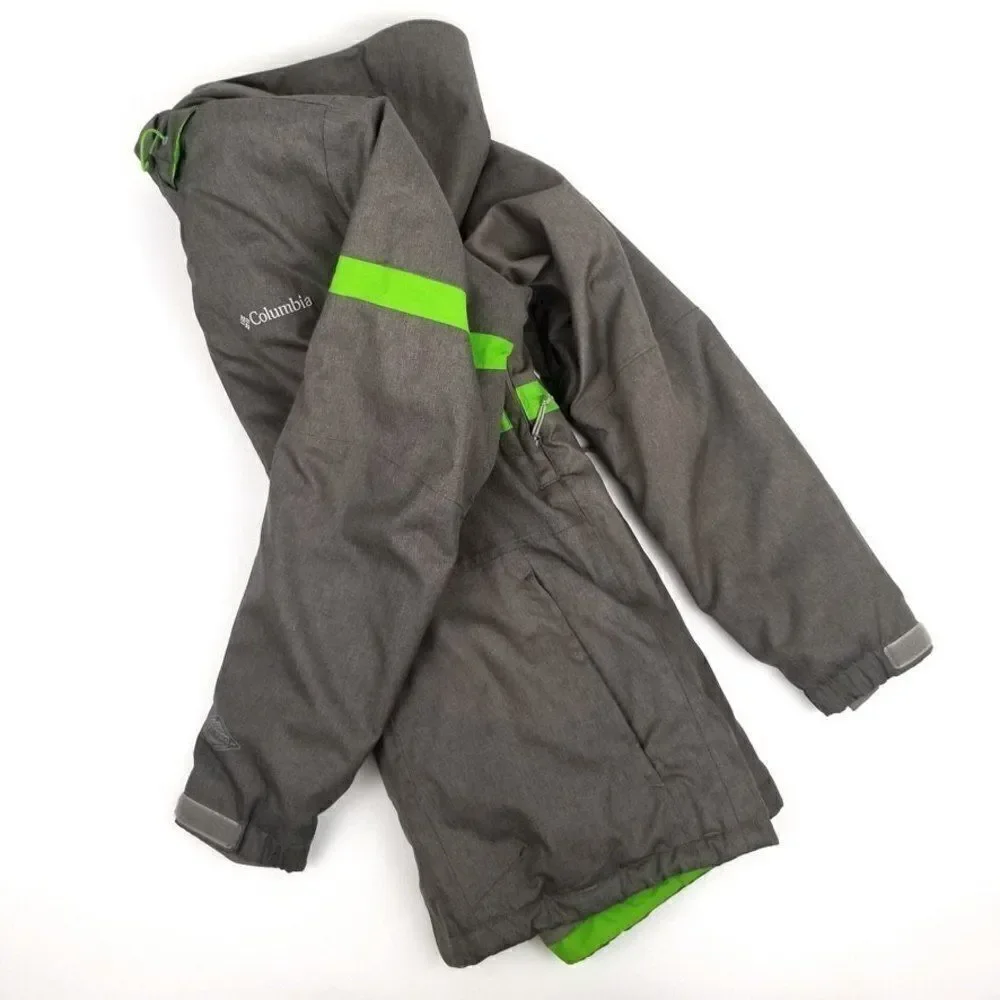Columbia Fusion Exact Boulder Nylon Omni-Heat Waterproof Hooded Jacket Gorpcore